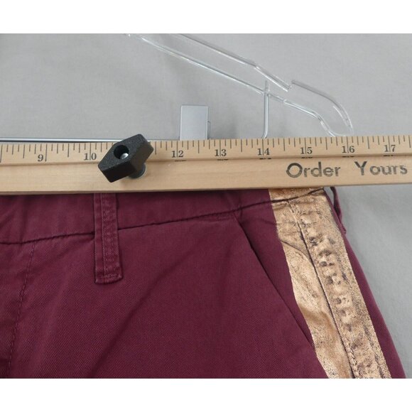 MOTHER 29 Pants The Shaker Prep Fray Killing Time Rose Gold Ankle Merlot NWT - Picture 4 of 10